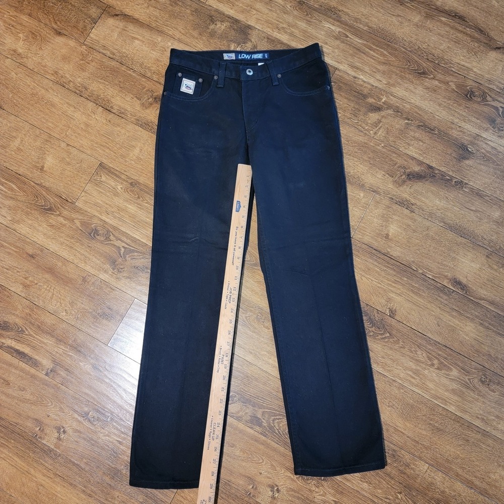Cruel Girl Low Rise Slim Jeans Womens 7 Short Black Denim Western Rodeo Riding